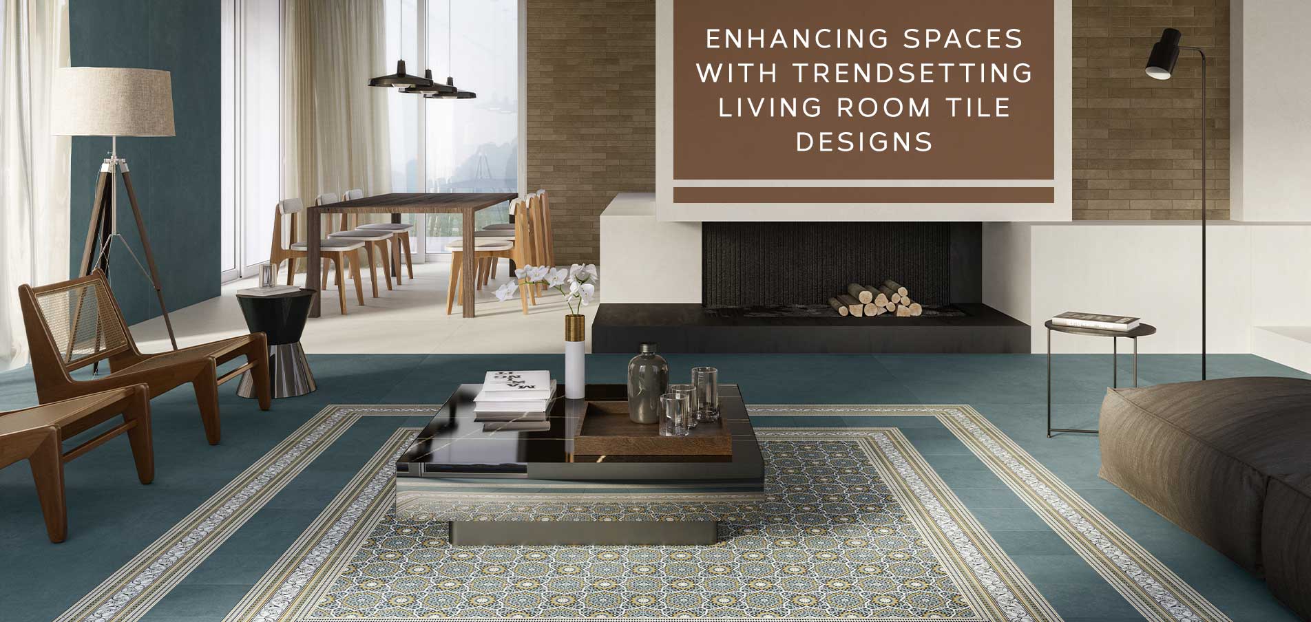 Enhance Spaces with Trendsetting Living Room Design Tiles
